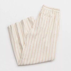 Aerie Pool-To-Party Linen Blend High Waisted Trouser